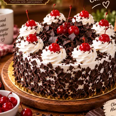 ब्लैक फॉरेस्ट केक (नमूना फोटो)
